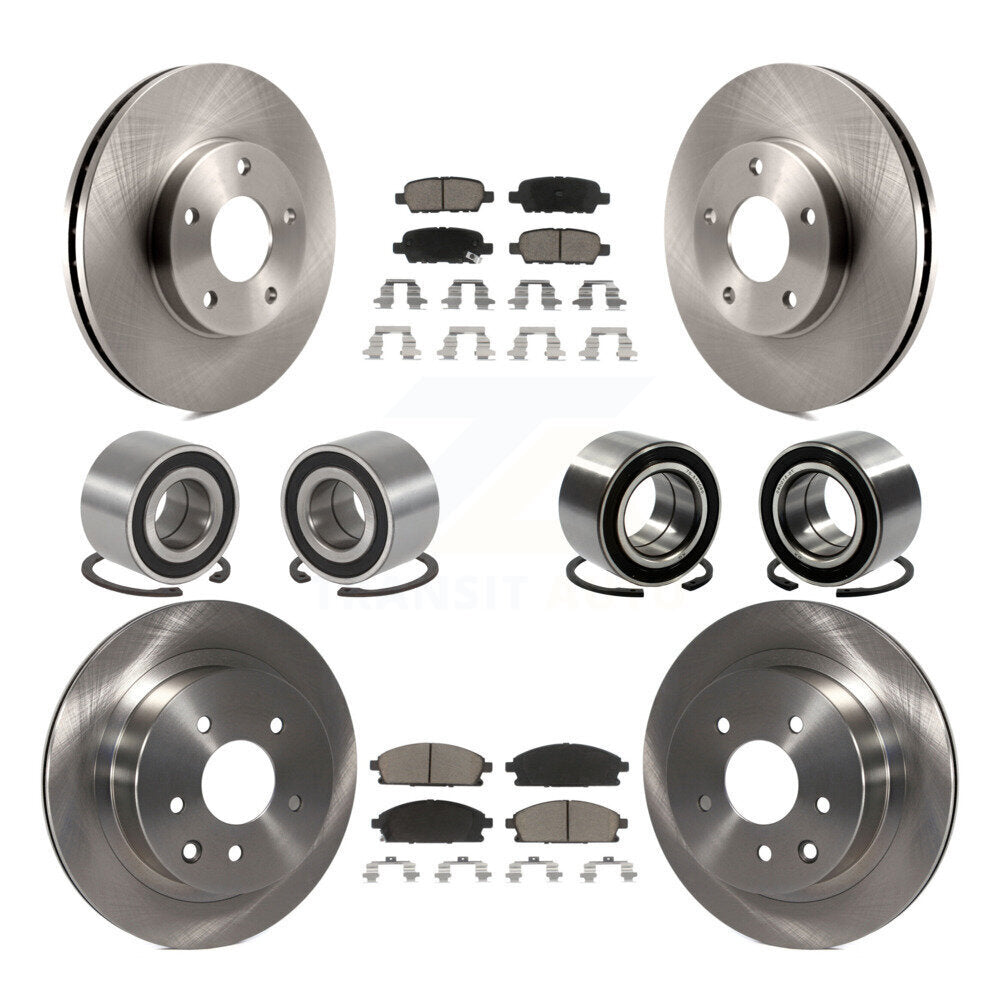 Kit de rotors et plaquettes de frein à roulement avant et arrière (10 pièces) pour Nissan X-Trail FW 2005-2006