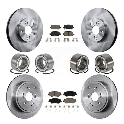 Kit de rotor et plaquettes de frein à disque, roulement avant et arrière (10 pièces) pour Honda Pilo 2005 – 2008