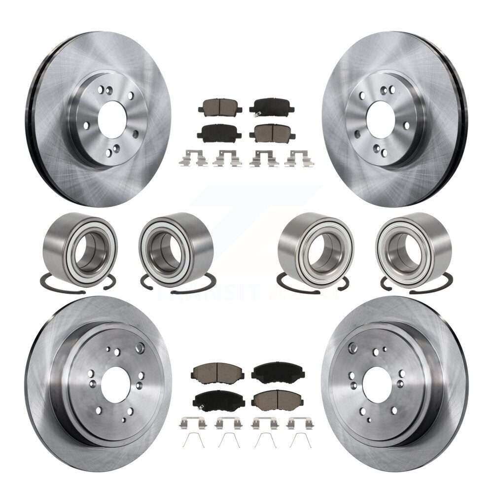 Kit de rotor et plaquettes de frein à disque, roulement avant et arrière (10 pièces) pour Honda Pilo 2003 – 2004