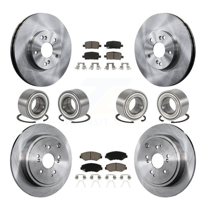 Kit de rotor et plaquettes de frein à disque, roulement avant et arrière (10 pièces) pour Honda Pilo 2003 – 2004