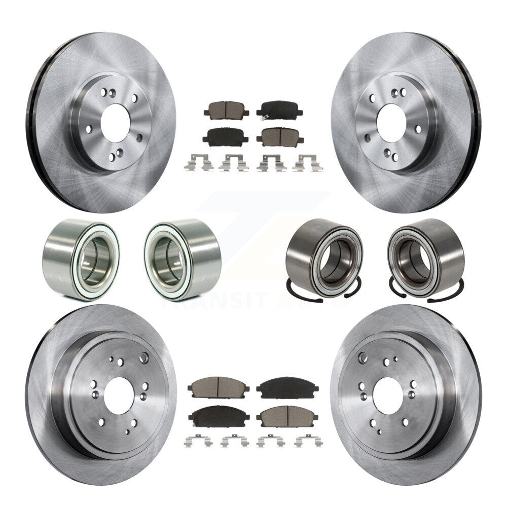Kit de rotors et plaquettes de frein à disque à roulement avant et arrière (10 pièces) pour Acura MD 2003-2006