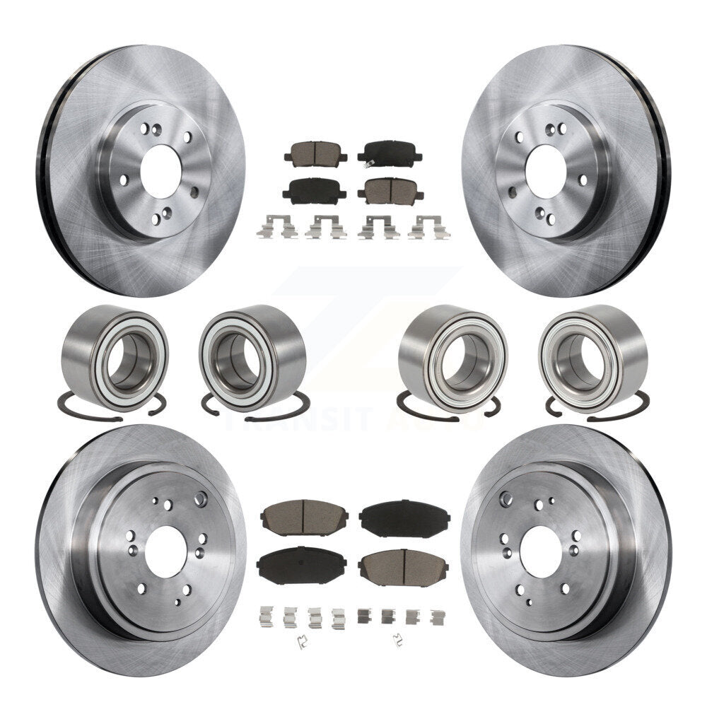 Kit de rotors et plaquettes de frein à disque à roulement avant et arrière (10 pièces) pour Acura MD 2001-2002