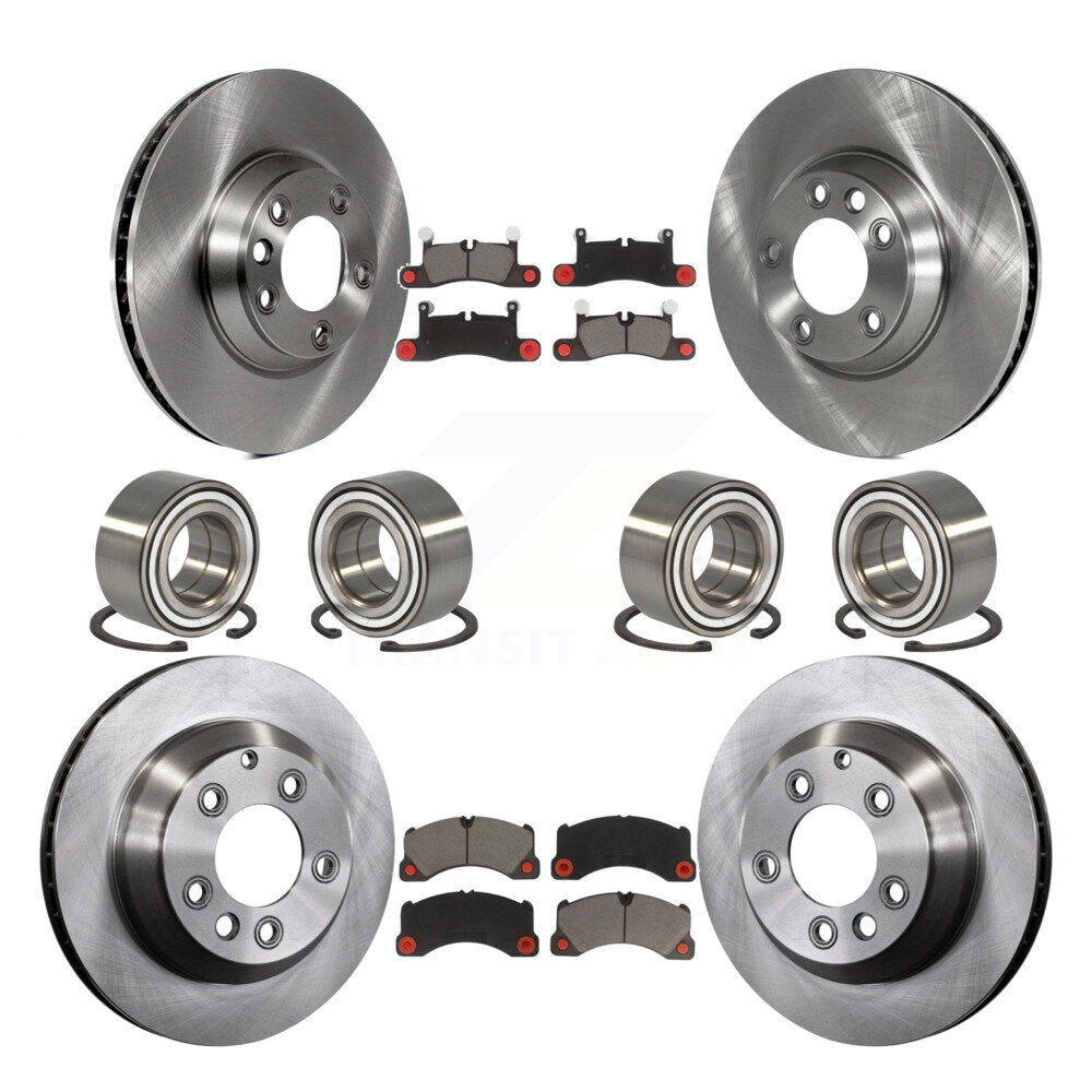 Kit de Rotor et de plaquettes de frein à disque, roulement de roue avant et arrière (10 pièces) pour Porsche Cayenn