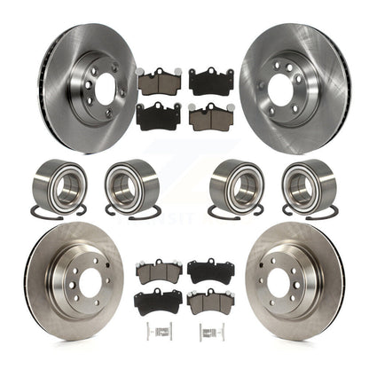 Kit de rotor de frein à disque et de plaquettes en céramique, roulement de roue avant et arrière (10 pièces) pour Audi Q