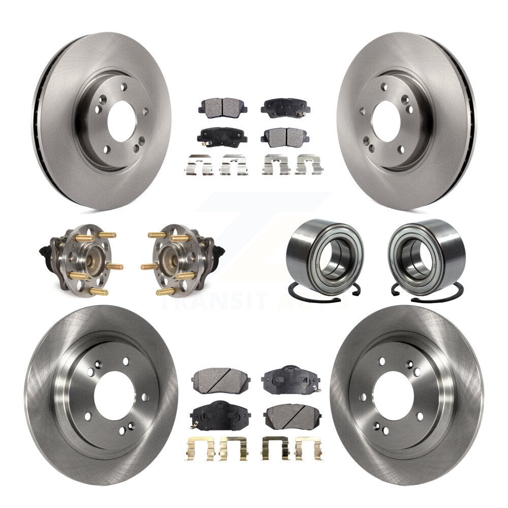 Kit de rotor et de plaquettes de frein à disque, roulement de moyeu de roue avant et arrière (10 pièces) pour Kia Soul E
