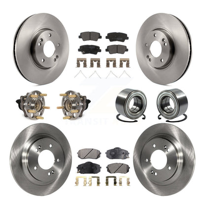 Kit de rotor et de plaquettes de frein à disque, roulement de moyeu de roue avant et arrière (10 pièces) pour Kia Soul E