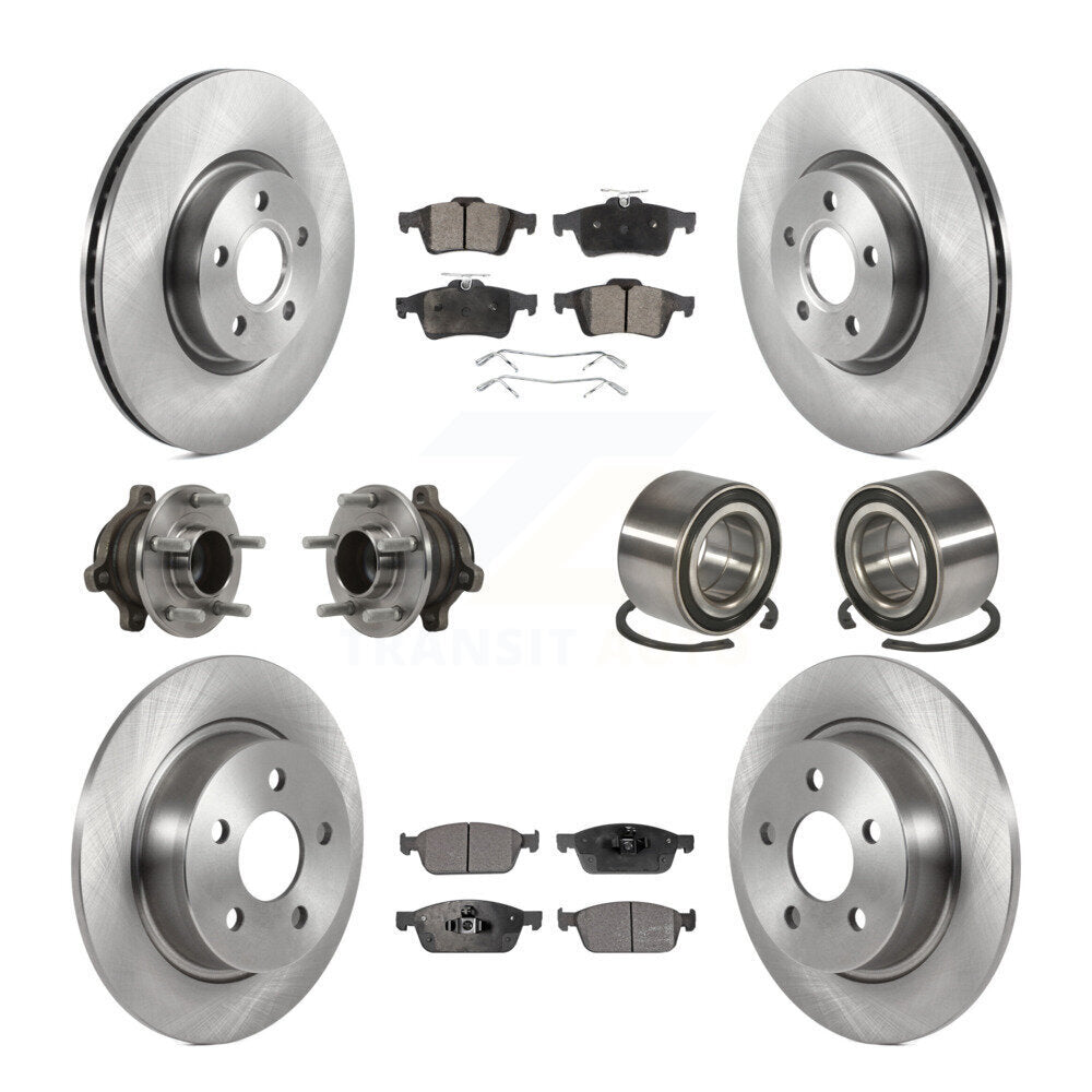 Kit de plaquettes de Rotor de frein à disque, roulement de moyeu avant et arrière (10 pièces) pour Ford Transit Connect