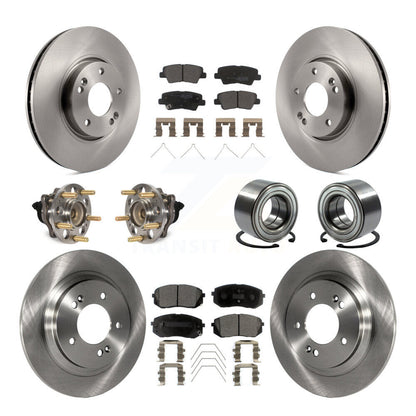 Kit de plaquettes de rotor de frein à disque, roulement de moyeu avant et arrière (10 pièces) pour Kia Soul E 2017 – 2019