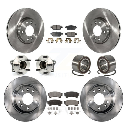Kit de rotor et de plaquettes de frein avec roulement de moyeu avant et arrière (10 pièces) pour Mazda 6 2009 2013 2.5