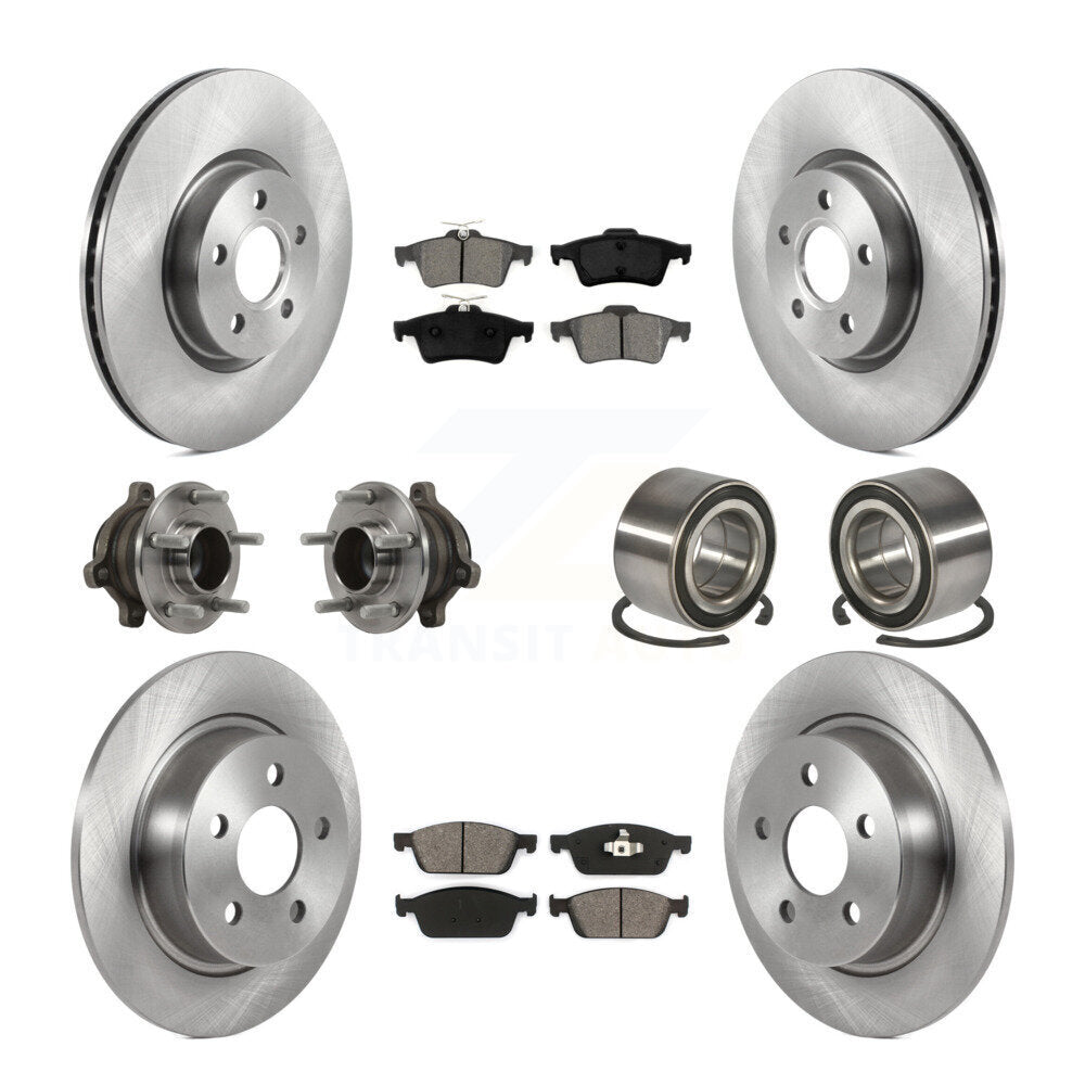 Kit de plaquettes de Rotor de frein à disque, roulement de moyeu avant et arrière (10 pièces) pour Ford Transit Connect