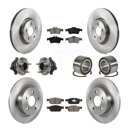 Kit de plaquettes de Rotor de frein à disque, roulement de moyeu avant et arrière (10 pièces) pour Ford Transit Connect