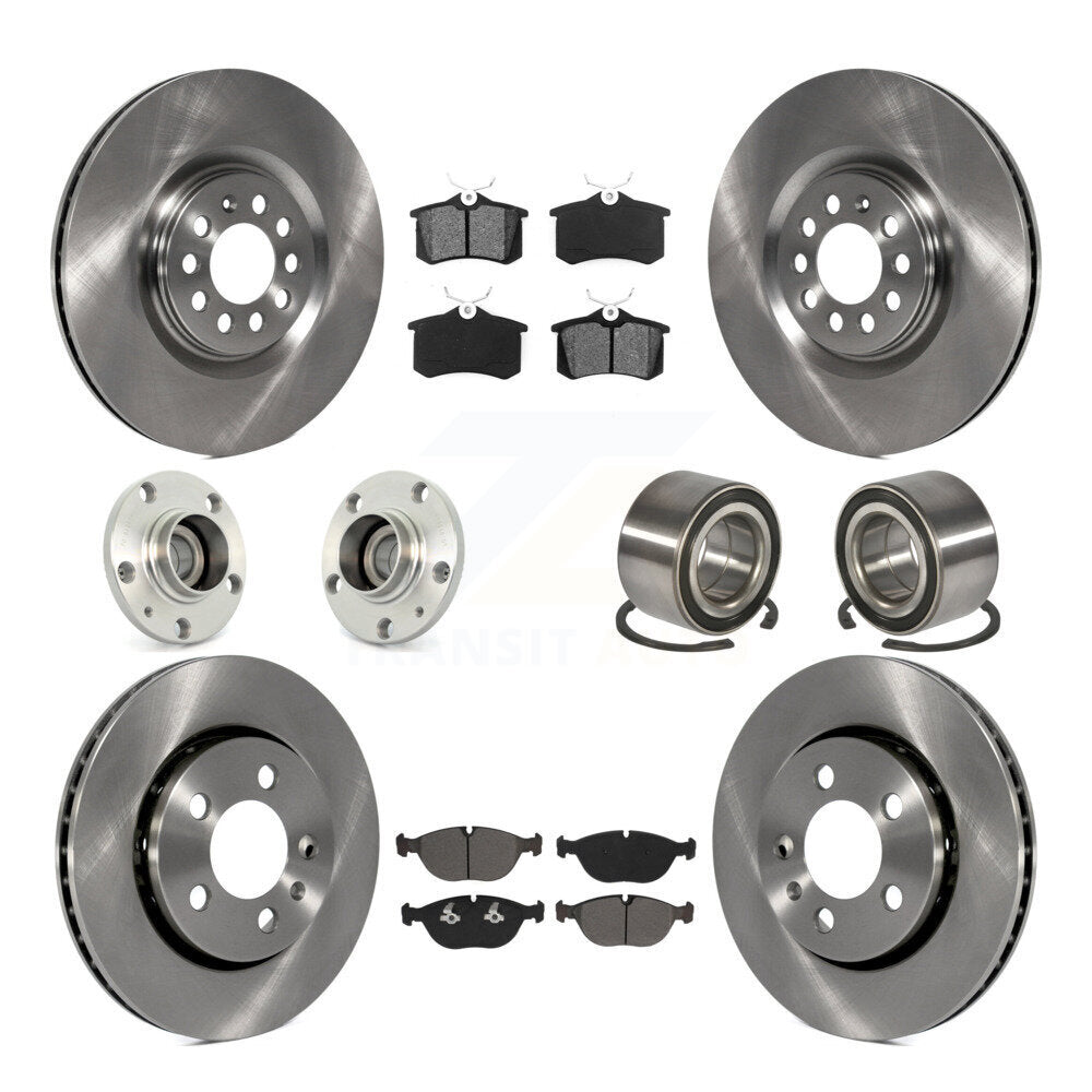 Kit de plaquettes de Rotor de frein, roulement de moyeu avant et arrière (10 pièces) pour Audi TT Quattro 3.2 2006