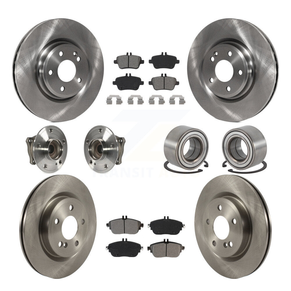 Kit de plaquettes de Rotor de frein à disque, roulement de moyeu avant et arrière (10 pièces) pour Mercedes-Benz GLA25