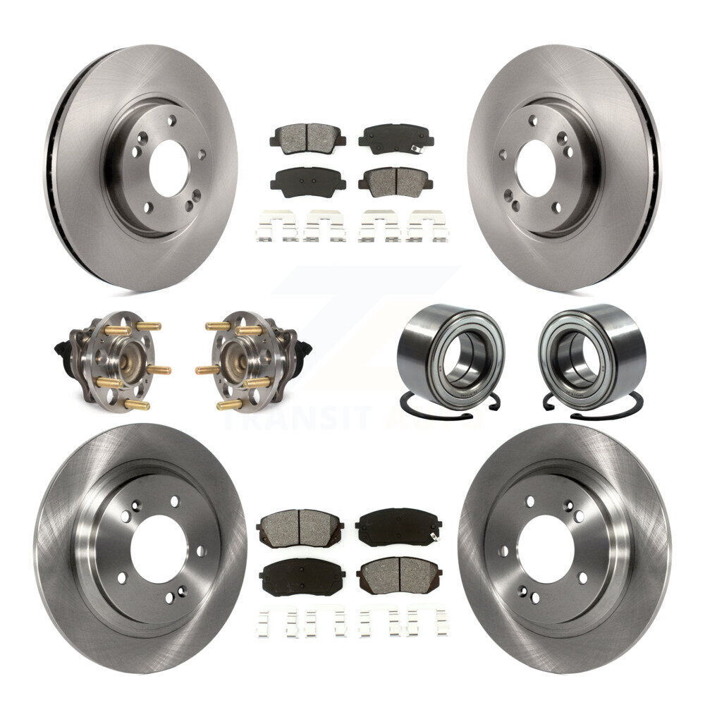 Kit de rotor et de plaquettes de frein à disque, roulement de moyeu de roue avant et arrière (10 pièces) pour Kia Soul E