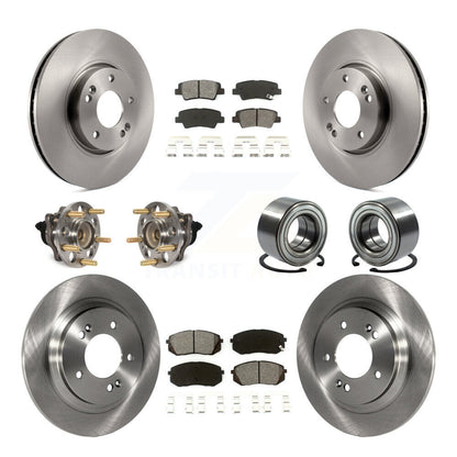 Kit de rotor et de plaquettes de frein à disque, roulement de moyeu de roue avant et arrière (10 pièces) pour Kia Soul E