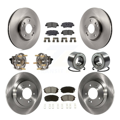 Kit de rotor et de plaquettes de frein à disque, roulement de moyeu de roue avant et arrière (10 pièces) pour Kia Soul E