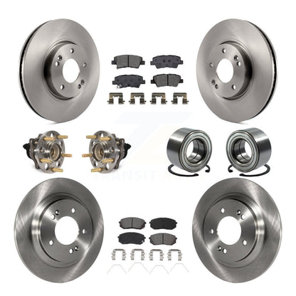Kit de plaquettes de rotor de frein à disque, roulement de moyeu avant et arrière (10 pièces) pour Kia Soul E 2017 – 2019