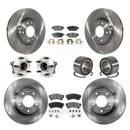 Kit de rotor et de plaquettes de frein avec roulement de moyeu avant et arrière (10 pièces) pour Mazda 6 2009 2013 2.5
