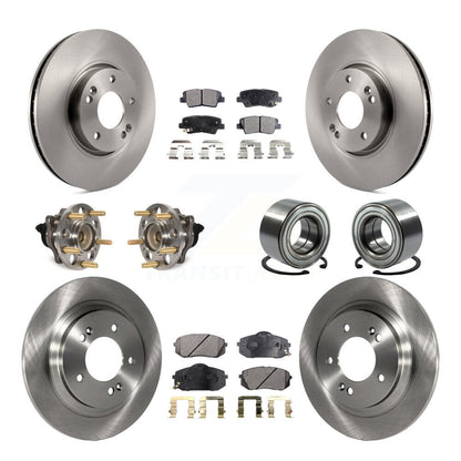 Kit de rotor et de plaquettes de frein à disque, roulement de moyeu de roue avant et arrière (10 pièces) pour Kia Soul E
