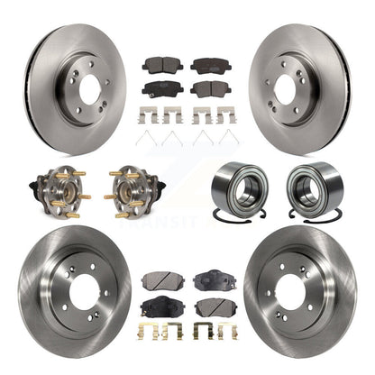 Kit de rotor et de plaquettes de frein à disque, roulement de moyeu de roue avant et arrière (10 pièces) pour Kia Soul E