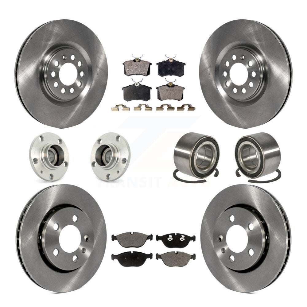 Kit de plaquettes de Rotor de frein, roulement de moyeu avant et arrière (10 pièces) pour Audi TT Quattro 3.2 2006