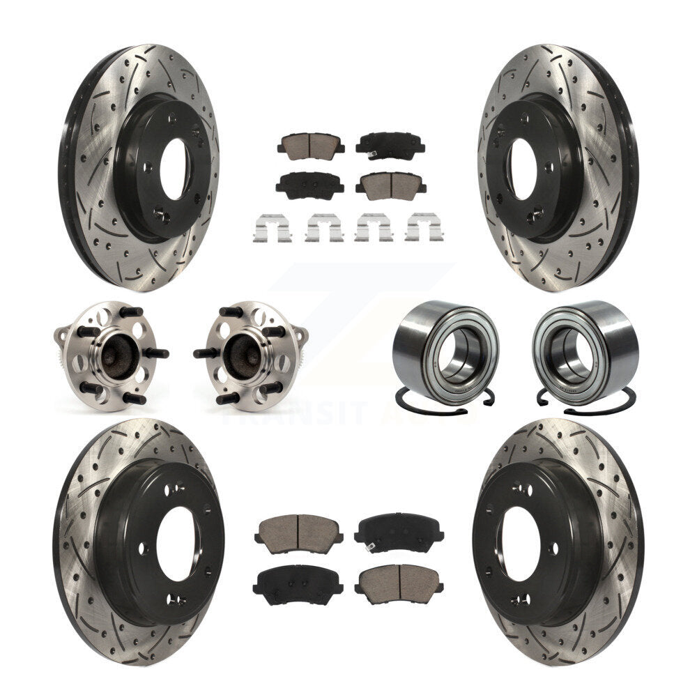 Kit de plaquettes de rotor de frein, roulement de moyeu avant et arrière (10 pièces), pour Kia Forte Hyundai G