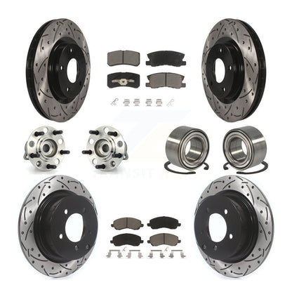 Kit de plaquettes de rotor de frein, roulement de moyeu avant et arrière (10 pièces) pour Jeep Patriot Compas