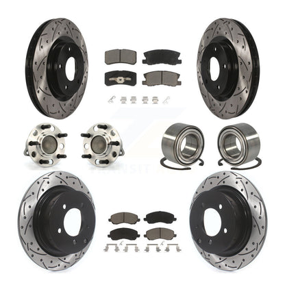 Kit de plaquettes de rotor de frein, roulement de moyeu avant et arrière (10 pièces) pour Jeep Patriot Compas