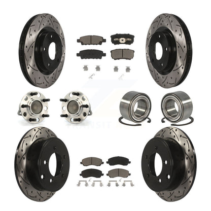 Kit de plaquettes de rotor de frein, roulement de moyeu avant et arrière (10 pièces) pour Jeep Patriot Compas