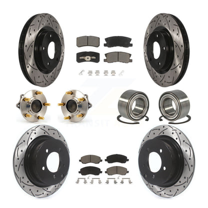 Kit de rotor et de plaquettes de frein revêtus de roulement de moyeu avant et arrière (10 pièces) pour Mitsubishi Lance
