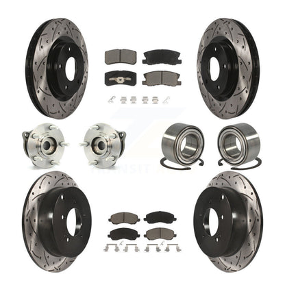 Kit de plaquettes de rotor de frein, roulement de moyeu avant et arrière (10 pièces) pour Mitsubishi Outlande