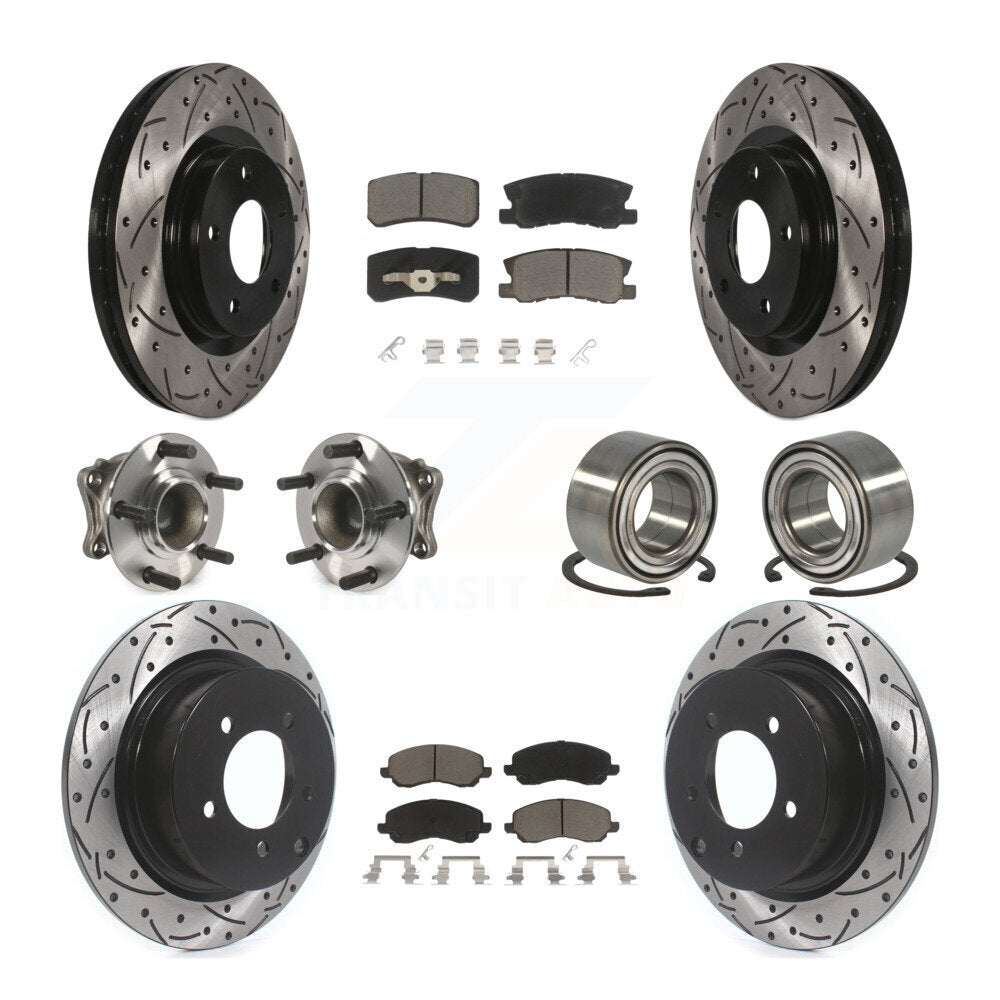 Kit de plaquettes de rotor de frein, roulement de moyeu avant et arrière (10 pièces) pour Mitsubishi Outlande
