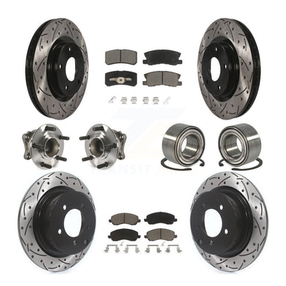 Kit de plaquettes de rotor de frein, roulement de moyeu avant et arrière (10 pièces) pour Mitsubishi Outlande