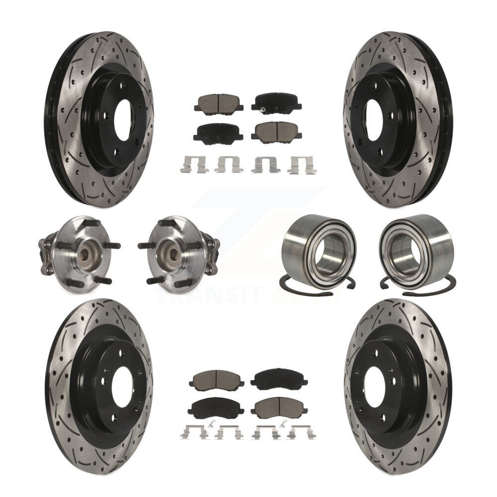 Kit de plaquettes de rotor de frein, roulement de moyeu avant et arrière (10 pièces) pour Mitsubishi RVR Spor