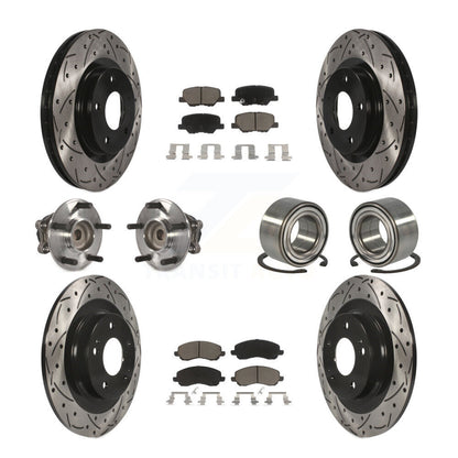 Kit de plaquettes de rotor de frein, roulement de moyeu avant et arrière (10 pièces) pour Mitsubishi RVR Spor