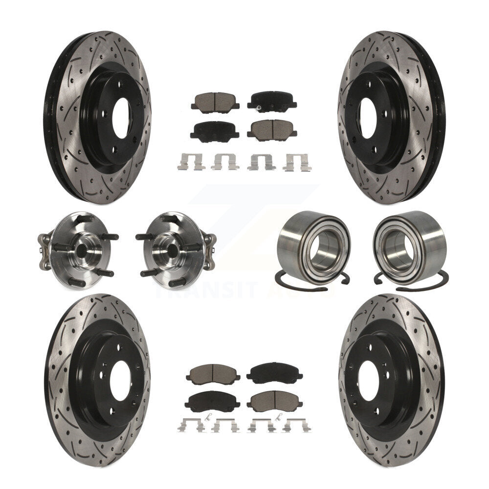 Kit de plaquettes de rotor de frein, roulement de moyeu avant et arrière (10 pièces) pour Mitsubishi RVR Spor