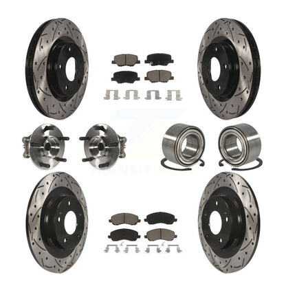 Kit de plaquettes de rotor de frein, roulement de moyeu avant et arrière (10 pièces) pour Mitsubishi RVR Spor