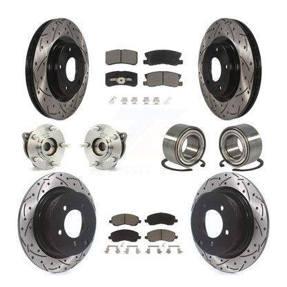 Kit de plaquettes de rotor de frein, roulement de moyeu avant et arrière (10 pièces) pour Mitsubishi Outlande