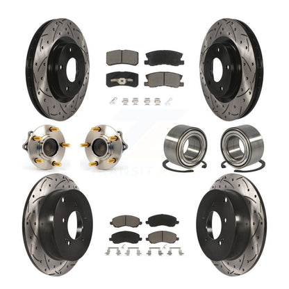 Kit de plaquettes de rotor de frein, roulement de moyeu avant et arrière (10 pièces) pour Mitsubishi Outlande