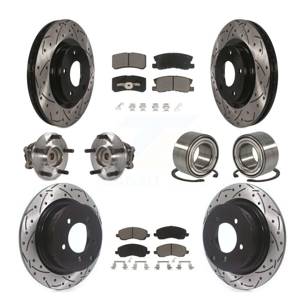 Kit de plaquettes de Rotor de frein, roulement de moyeu avant et arrière (10 pièces) pour Mitsubishi RVR FW 12
