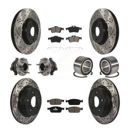 Kit de plaquettes de rotor de frein, roulement de moyeu avant et arrière (10 pièces) pour Ford Transit Connect