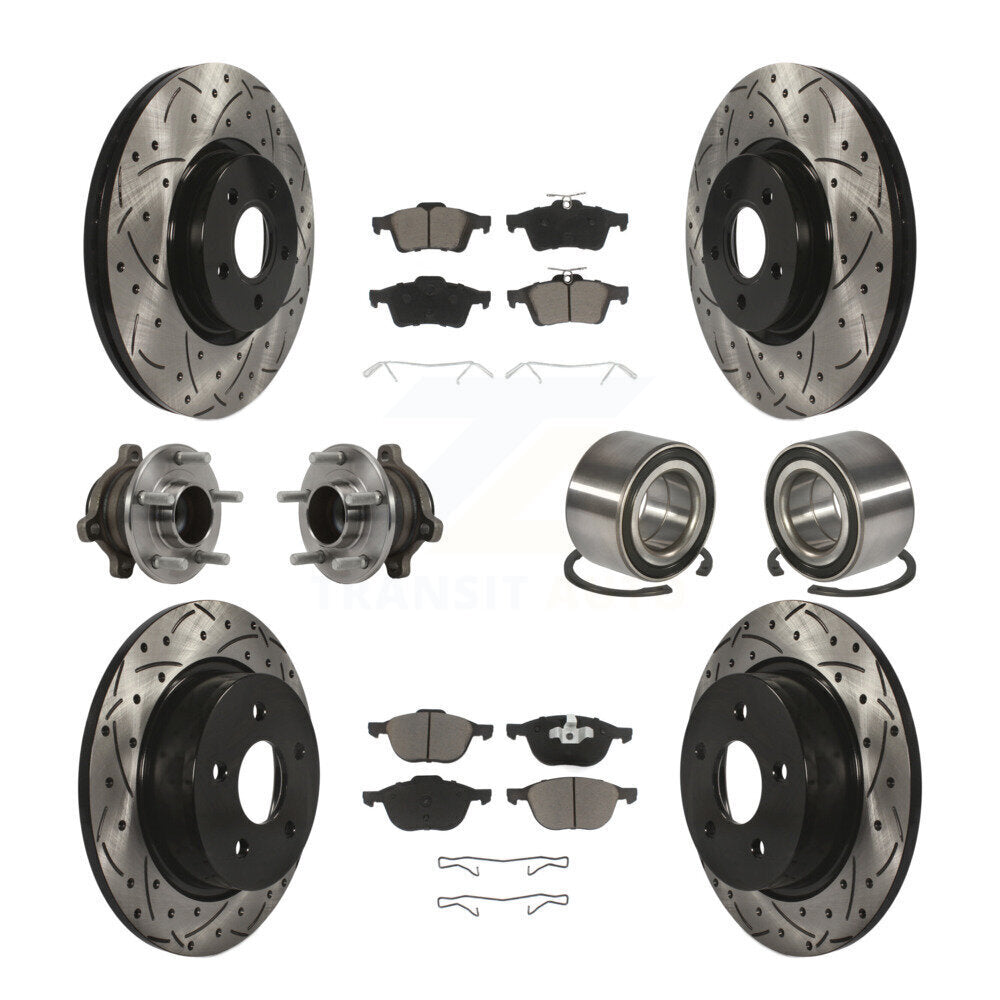 Kit de plaquettes de rotor de frein, roulement de moyeu avant et arrière (10 pièces) pour Ford Transit Connect