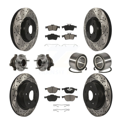 Kit de plaquettes de rotor de frein, roulement de moyeu avant et arrière (10 pièces) pour Ford Transit Connect