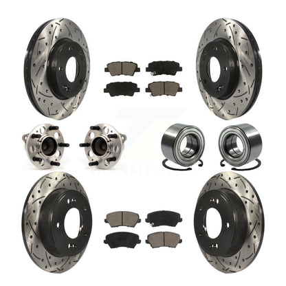 Kit de plaquettes de Rotor de frein revêtues de roulement de moyeu avant et arrière (10 pièces) pour Hyundai Veloster G