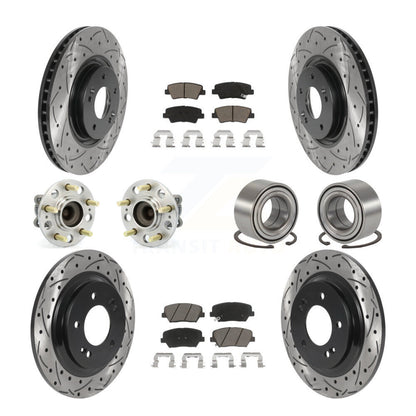 Kit de plaquettes de Rotor de frein, roulement de moyeu avant et arrière (10 pièces) pour Hyundai Azera Limite