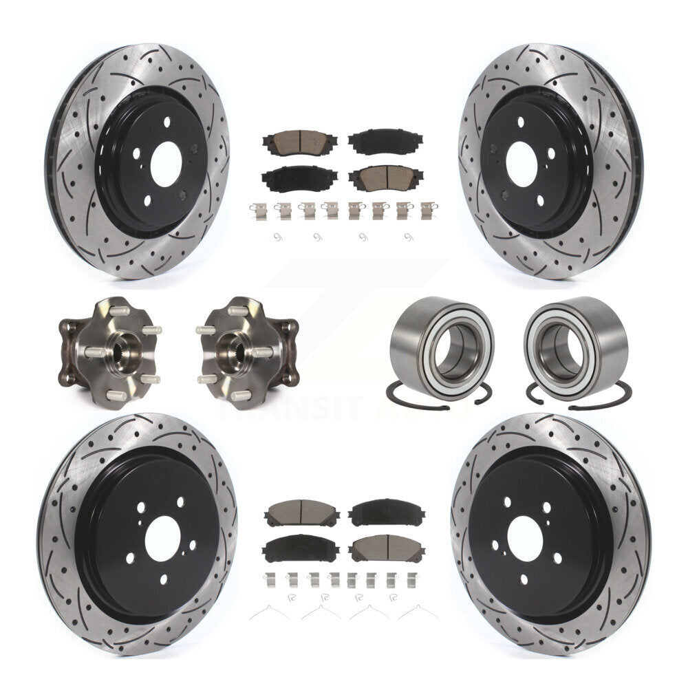Kit de plaquettes de rotor de frein, roulement de moyeu avant et arrière (10 pièces) pour Lexus RX350 AW 2016
