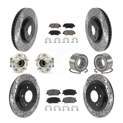 Kit de plaquettes de rotor de frein, roulement de moyeu avant et arrière (10 pièces) pour Kia Optima 2.0 13-15