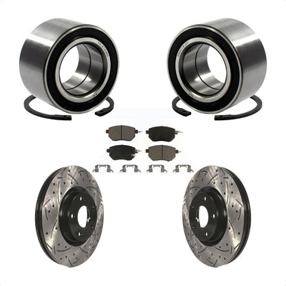 Kit de plaquettes de Rotor de frein, roulement de roue avant, fente de perçage, pour Nissan Altima Maxim