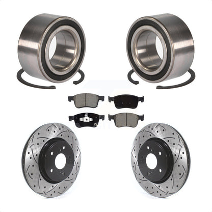Kit de plaquettes de Rotor de frein fendues percées avec roulement de roue avant, pour Honda Accor