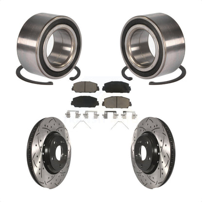 Kit de plaquettes de Rotor de frein fendues percées avec roulement de roue avant, pour Honda Accor